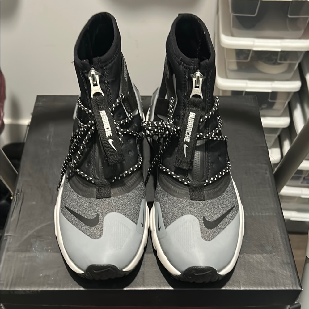 Nike Black and Gray High-Top Sneakers